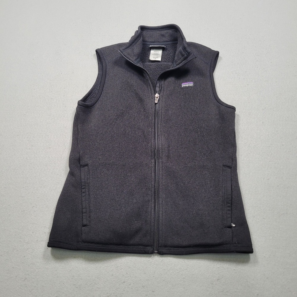 Patagonia Better Sweater Full Zip Fleece Vest Black Womens Small 25885 SP11